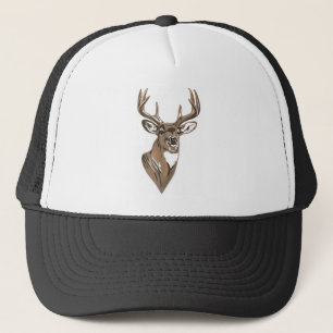 Whitetail Buck Deer Head Trucker Pet