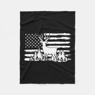 Whitetail Buck Deer Hunting Shirt Amerikaanse Vint Fleece Deken