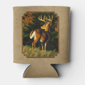 Whitetail Buck Deer Hunting Tan Blikjeskoeler (Voorkant)