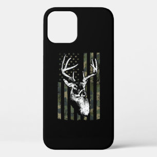 Whitetail Buck Deer Hunting USA Camouflage America iPhone 12 Hoesje