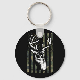 Whitetail Buck Deer Hunting USA Camouflage America Sleutelhanger