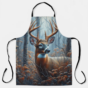 Whitetail Buck Deer in het bos Schort