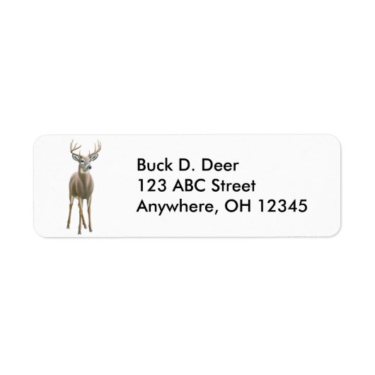Whitetail Buck Hertenlabel Etiket (Voorkant)