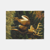 Whitetail Buck in de herfst Fleece Deken (Voorkant (Horizontaal))