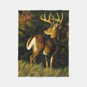 Whitetail Buck in de herfst Fleece Deken
