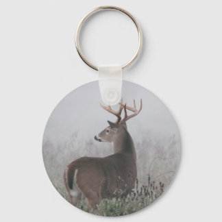 Whitetail Buck in ochtendmist Sleutelhanger