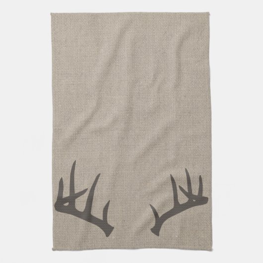 Whitetail Deer Antlers Kitchen Towel Theedoek (Verticaal)
