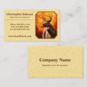 Whitetail Deer Autumn Gold Visitekaartje (Voorkant / Achterkant)