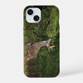 Whitetail Deer, Big Buck aan de rand maken schaafs iPhone 15 Hoesje