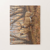Whitetail Deer Buck & Doe Autumn Maple Trees Legpuzzel (Verticaal)