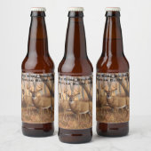 Whitetail Deer Buck & Doe Naherfst Maple Bossen Bier Etiket (Flessen)