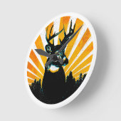 Whitetail Deer Buck Hunting Wall klok (Hoek)