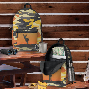 Whitetail Deer en Camo Bedrukte Rugzak