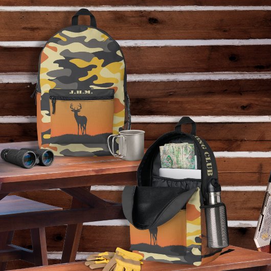 Whitetail Deer en Camo Bedrukte Rugzak