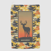 Whitetail Deer en Camo Golfhanddoek (Voorkant)