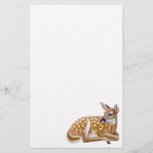 Whitetail Deer Fawn Stationery Briefpapier (Voorkant)