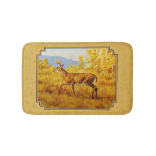 Whitetail Deer Golden Aspen Bossen Badmat