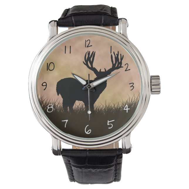 Whitetail Deer Horloge (Voorkant)