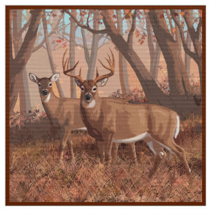 Whitetail Deer in de Natuur van de stijl van de Re Stof