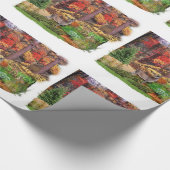 Whitetail Deer in het Bos/de Collage van het Seizo Cadeaupapier (Hoek)