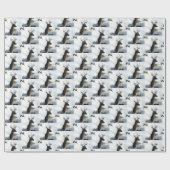 Whitetail Deer in sneeuw Cadeaupapier (Vlak)