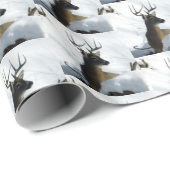 Whitetail Deer in sneeuw Cadeaupapier (Rol Hoek)