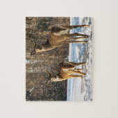 Whitetail Deer in sneeuw Legpuzzel (Verticaal)