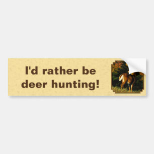 Whitetail Deer Monster Buck Yellow Bumpersticker
