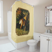 Whitetail Deer Monster Buck Yellow Douchegordijn (In situ)