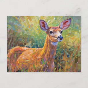 Whitetail Deer Mozaïek Briefkaart