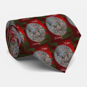Whitetail Deer Spike Buck Happy Holidays Cravate (Roulé)