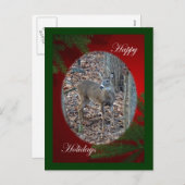 Whitetail Deer Spike Prettige feestdagen reeks (Voorkant / Achterkant)