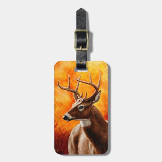 Whitetail Deer Trophy Buck Bagagelabel (Voorkant verticaal)