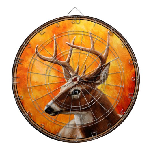 Whitetail Deer Trophy Buck Dartbord (Voorkant)