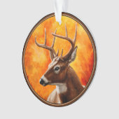 Whitetail Deer Trophy Buck Ornament (voorkant)