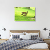 Whitetail Herten (Doe) en Fawn Canvas Afdruk (Insitu (Slaapkamer))