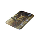 Whitetail Herten Doe in Herfst Bos Badmat (Gekanteld)