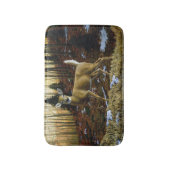 Whitetail Herten Doe in Herfst Bos Badmat (Voorkant Verticaal)