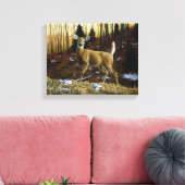 Whitetail Herten Doe in Herfst Bos Canvas Afdruk (Insitu (Woonkamer))