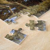 Whitetail Herten Doe in Herfst Bos Legpuzzel (Zijkant)