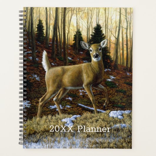 Whitetail Herten Doe in Herfst Bos Planner (Voorkant)