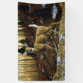 Whitetail Herten Doe in Herfst Bos Spandoek (Verticaal)