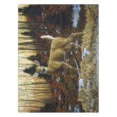Whitetail Herten Doe in Herfst Bos Tafelkleed (Voorkant)