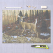 Whitetail Herten Doe in Herfst Bos Tissuepapier (Craft)