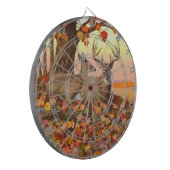 Whitetail Herten in Herfst New England Herfst Kleu Dartbord (Voorkant Links)