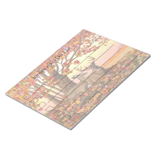 Whitetail Herten in Herfst New England Herfst Kleu Notitieblok (Schuin)