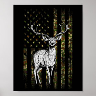 Whitetail Herten Jacht Jager Geschenken Camouflage Poster