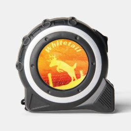 Whitetail herten springen hek rolmaat