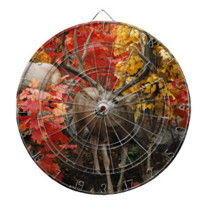 Whitetail in het najaar dartbord