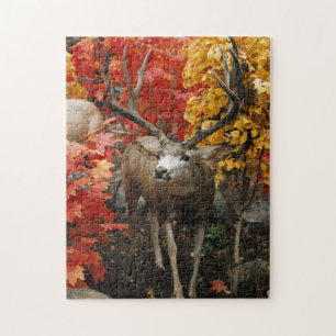 Whitetail in het najaar legpuzzel